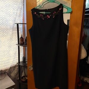 Black Sleeveless Embellished Mini Dress